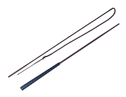 JA Horse Touchiergerte Bogenpeitsche Fahrpeitsche Pferd Fahren Bogen Peitsche Fahrsport Bodenarbeitsgerte Gummi Griff (braun, 120 cm) von JA Horse