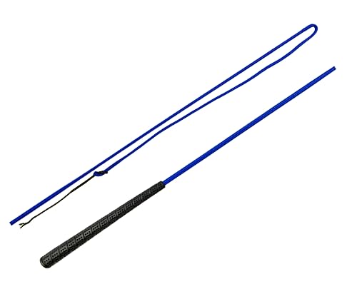 JA Horse Touchiergerte Bogenpeitsche Fahrpeitsche Pferd Fahren Bogen Peitsche Fahrsport Bodenarbeitsgerte Gummi Griff (royal blau, 120 cm) von JA Horse