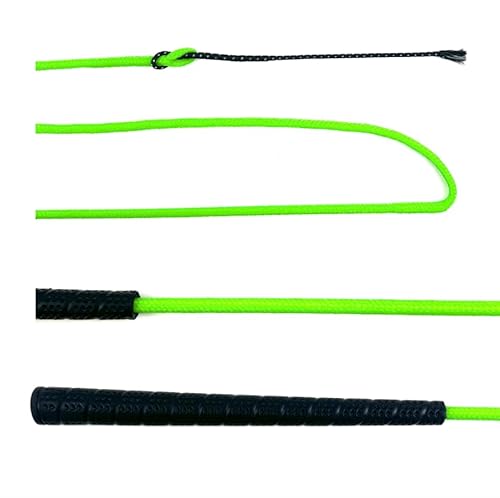 JA Horse Touchiergerte Bogenpeitsche Fahrpeitsche Pferd Fahren Bogen Peitsche Fahrsport Bodenarbeitsgerte Gummi Griff (Apfelgrün, 120 cm) von JA Horse