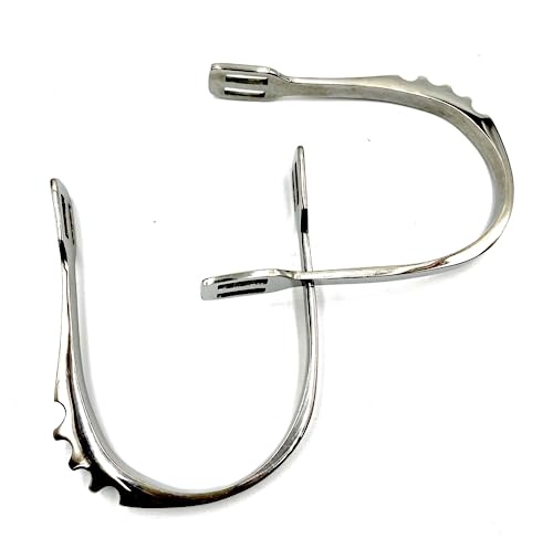 JA Horse Reitsporen Reiten Sporen hochwertiger Edelstahl Radsporen Sonnenradsporen Kugelsporen Ballsporen Schwanenhalssporen Hammersporen Knopfsporen Riffelsporen Stecksporen (Unisex 5, Riffelsporen) von JA Horse