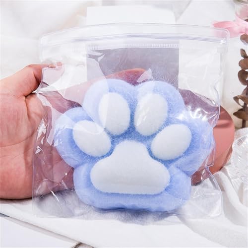 JABALUX Katzentatzen-Squishy, Giant Cat Paw Squishy, 5 Inch, Blue von JABALUX