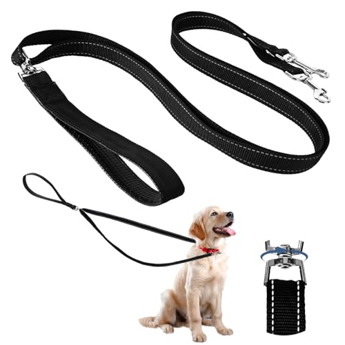 Anti-Zieh Hundeleine, Keine Verwicklung Verstellbar Hundeleine, Dog Reflektierend Leine für mittelgroße zum Spazierengehen, Führleine Hund mit Gepolsterte Handschlaufen (1,2 Meter) Anti-Zieh Hundeleine, Keine Verwicklung Verstellbar Hundeleine, Dog Reflektierend Leine für mittelgroße zum Spazierengehen, Führleine Hund mit Gepolsterte Handschlaufen (1,2 Meter) von JABNOW