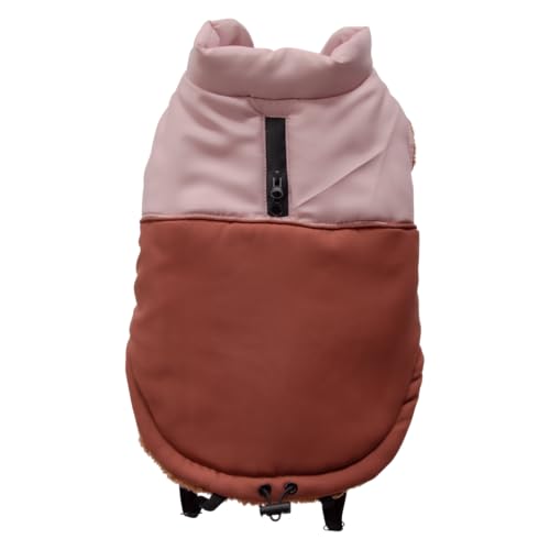 JACK AND VANILLA, Elegante und Bequeme Fleecejacke für Spaziergänge, mit bequemen Taschen, guter Passform und einfacher Pflege, Größe M, rote Farbe, Modell 5Th Avenue Dogwalk von JACK AND VANILLA