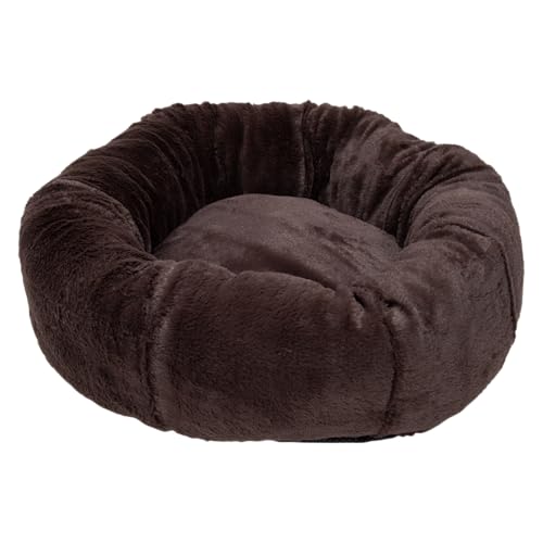 JACK AND VANILLA, Bequemes Kissen für Haustiere, modernes und Elegantes Design, Abnehmbarer und waschbarer Bezug, ideal für drinnen und draußen, 65 x 65 x 25 cm, Dunkelbraun von JACK AND VANILLA