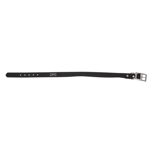 JACK AND VANILLA, bequemes und Elegantes schwarzes Halsband für Hunde, widerstandsfähig und langlebig, verstellbar mit Sicherheitsschnalle, Größe L, Schwarze Farbe, sportliches Modell von JACK AND VANILLA