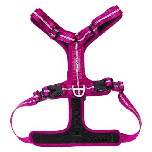 JACK AND VANILLA, Bequemes und verstellbares Hundegeschirr, modernes und farbenfrohes Design, einfach zu bedienen, langlebig für Outdoor-Abenteuer, Größe M, Farbe Fuchsia, Expeditionsmodell JACK AND VANILLA, Bequemes und verstellbares Hundegeschirr, modernes und farbenfrohes Design, einfach zu bedienen, langlebig für Outdoor-Abenteuer, Größe M, Farbe Fuchsia, Expeditionsmodell von JACK AND VANILLA