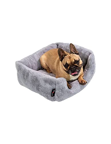 JACK AND VANILLA, Coussin Pour Chien, Sofa, Modèle Softy, Couleur Gris Clair, Größe XS, 50 x 43 x 17 cm von JACK AND VANILLA