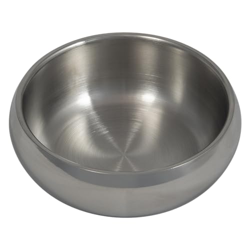 JACK AND VANILLA, doppelwandiger Edelstahlnapf 360 ml für Hunde und Katzen, hält die Futtertemperatur aufrecht, leicht zu reinigen, Elegantes Design, Silber, Modell „Bon Appetit“. von JACK AND VANILLA