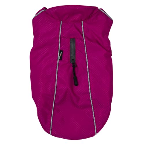 JACK AND VANILLA, Eleganter Fuchsia-Mantel für Hunde, leicht und bequem, wetterfest, perfekte Passform mit verstellbarem Verschluss, Größe SM, Farbe Fuchsia 35 cm, Modell JACK AND VANILLA, Eleganter Fuchsia-Mantel für Hunde, leicht und bequem, wetterfest, perfekte Passform mit verstellbarem Verschluss, Größe SM, Farbe Fuchsia 35 cm, Modell von JACK AND VANILLA