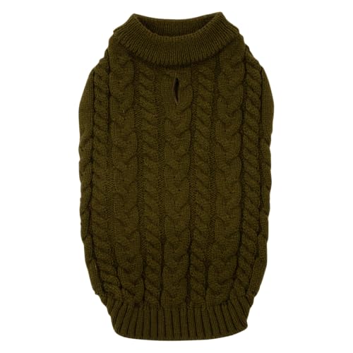 JACK AND VANILLA, Stylischer Hundepullover in Khaki, bequem und langlebig, Größe XS, perfekt für Spaziergänge in der Stadt oder auf dem Land, Modell 5Th Avenue Dogwalk von JACK AND VANILLA