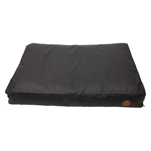 JACK AND VANILLA, Stilvolles schwarzes Hundebett, bequem und langlebig, weiche Polsterung, herausnehmbares und waschbares Futter, ideal für große Hunde, Größe 100 x 70 cm, Modell von JACK AND VANILLA