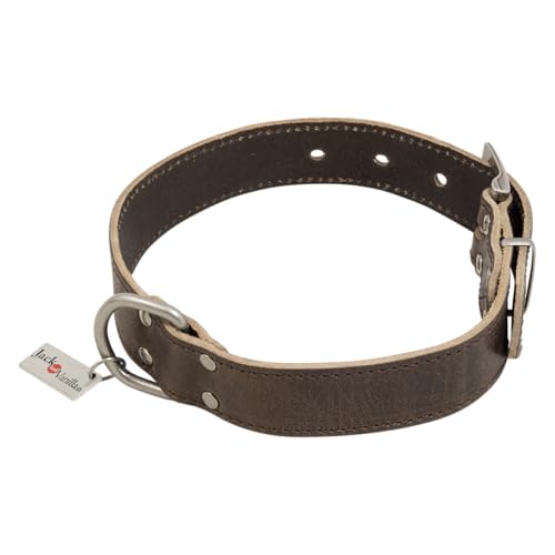 JACK AND VANILLA, Elegante Vintage-Halskette für Hund oder Katze, einzigartiges und raffiniertes Design, bequem und langlebig, Länge 55 cm, braune Farbe, Breite 40 mm, Vintage-Modell JACK AND VANILLA, Elegante Vintage-Halskette für Hund oder Katze, einzigartiges und raffiniertes Design, bequem und langlebig, Länge 55 cm, braune Farbe, Breite 40 mm, Vintage-Modell von JACK AND VANILLA