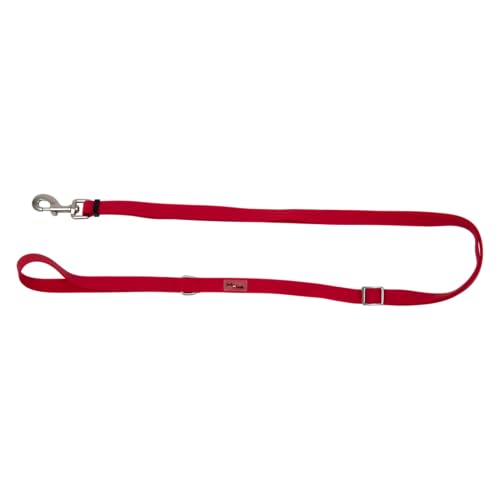 JACK AND VANILLA, Ergonomisch verstellbare Hundeleine mit sicherem Karabiner, modernes und dynamisches Design, rote Farbe, Einheitsgröße (One Size), Modell Sport Expedition von JACK AND VANILLA