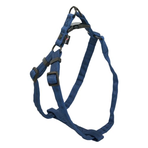 JACK AND VANILLA, Ergonomisches Nylongeschirr für Hunde, verstellbar von 38 bis 59 cm, modernes Design und Blaue Farbe, optimaler Komfort und garantierte Sicherheit, Größe S, blau, Comfort-Modell von JACK AND VANILLA