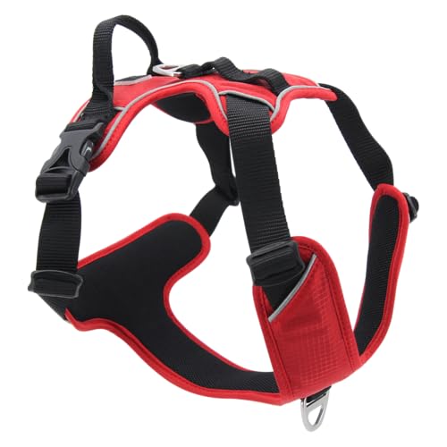 JACK AND VANILLA, Ergonomisches Hundegeschirr, optimaler Komfort mit gepolsterten Schultergurten, verstärkte Sicherheit, einfach zu bedienen, Red-L, Expeditionsmodell JACK AND VANILLA, Ergonomisches Hundegeschirr, optimaler Komfort mit gepolsterten Schultergurten, verstärkte Sicherheit, einfach zu bedienen, Red-L, Expeditionsmodell von JACK AND VANILLA