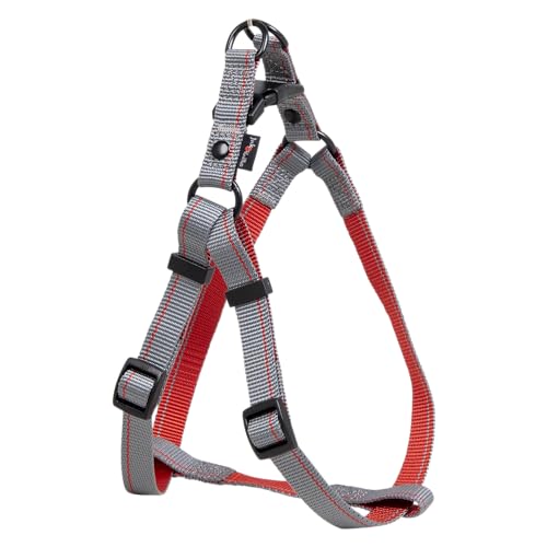 JACK AND VANILLA, Ergonomisches Hundegeschirr, verstellbar, leicht und langlebig, mit reflektierenden Streifen für Sicherheit, modernes Design, Größe S, graue Farbe 15 x 38–59 cm, Streifenmuster JACK AND VANILLA, Ergonomisches Hundegeschirr, verstellbar, leicht und langlebig, mit reflektierenden Streifen für Sicherheit, modernes Design, Größe S, graue Farbe 15 x 38–59 cm, Streifenmuster von JACK AND VANILLA