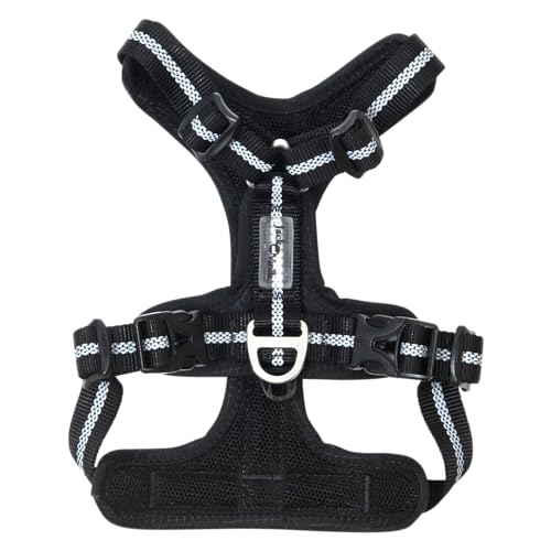 JACK AND VANILLA, Ergonomisches Geschirr für Wanderungen und Expeditionen, einfache Passform, wetterfeste Materialien, modernes Design, Größe M, Schwarze Farbe, Expeditionsmodell von JACK AND VANILLA