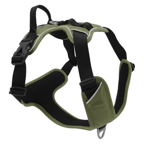 JACK AND VANILLA, ergonomisches olivfarbenes Geschirr für Outdoor-Abenteuer, gepolsterte Schultergurte, einfache Anpassung, verstärkte Sicherheit, Größe M, olivgrüne Farbe, Expeditionsmodell von JACK AND VANILLA