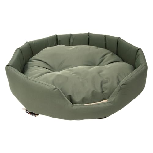 JACK AND VANILLA, Ergonomischer Haustierkorb, Memory-Schaum-Polsterung, strapazierfähiger und wasserabweisender Stoff, leicht zu reinigen, Größe L, grüne Farbe von JACK AND VANILLA