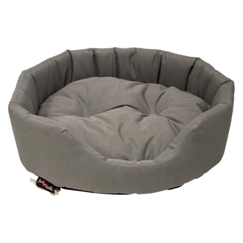 JACK AND VANILLA, Ergonomischer Korb für Haustiere, Memory-Schaum-Polsterung, strapazierfähiger und wasserabweisender Stoff, modernes Design, Größe M, graue Farbe von JACK AND VANILLA