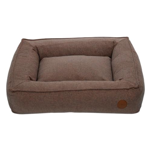 JACK AND VANILLA, Ergonomisches Laufgitterbett für Hunde, Elegantes Design, leicht zu reinigen, langlebige Materialien, optimaler Komfort, 120 x 80 x 19 cm, braun, für alle Rassen von JACK AND VANILLA