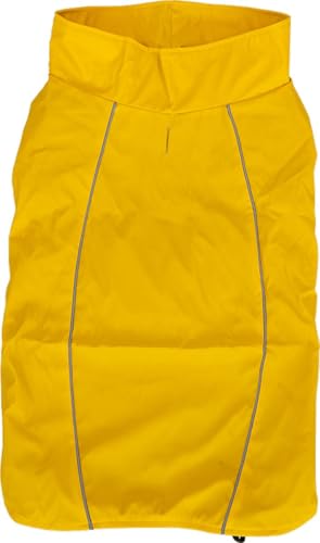 JACK AND VANILLA, Fisherman Outdoor-Jacke für Hunde, wasserdicht und strapazierfähig, leicht und atmungsaktiv, sicherer und verstellbarer Verschluss, für den täglichen Gebrauch, Gelb, Größe S – 30 cm, von JACK AND VANILLA