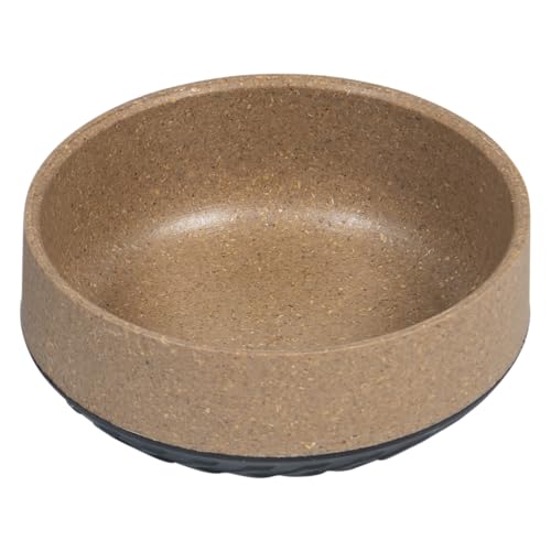JACK AND VANILLA, Rutschfester Napf aus ökologischem Bambus für Tiere, 350 ml Fassungsvermögen, modernes und Elegantes, ideal für kleine und mittelgroße Hunde, beige Ø12cm, Modell „Guten Appetit“. von JACK AND VANILLA