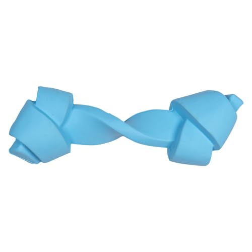 JACK AND VANILLA, Gummiknochen mit Hühnergeschmack für Hunde, bissfest, leicht zu reinigen, 12,6 cm, hellblau, Gummispielzeugmodell von JACK AND VANILLA