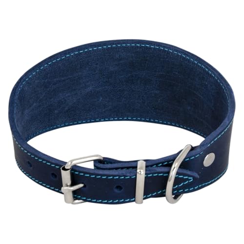 JACK AND VANILLA, Windhund-Lederhalskette, verstellbar, langlebig und elegant, blau, 48 cm, ideal zum Gassigehen und Trösten Ihres Haustiers, Ledermodell JACK AND VANILLA, Windhund-Lederhalskette, verstellbar, langlebig und elegant, blau, 48 cm, ideal zum Gassigehen und Trösten Ihres Haustiers, Ledermodell von JACK AND VANILLA