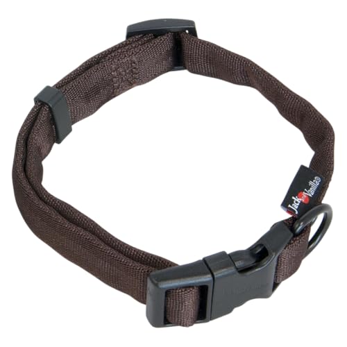 JACK AND VANILLA, Hundehalsband, Comfort Tube Nylon-Modell, braune Farbe, Größe 15 mm x 24–35 cm JACK AND VANILLA, Hundehalsband, Comfort Tube Nylon-Modell, braune Farbe, Größe 15 mm x 24–35 cm von JACK AND VANILLA