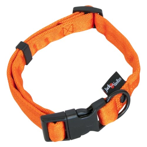 JACK AND VANILLA, Hundehalsband, Modell Comfort Tube Nylon, Farbe Orange, Größe 25 mm x 39-65 cm JACK AND VANILLA, Hundehalsband, Modell Comfort Tube Nylon, Farbe Orange, Größe 25 mm x 39-65 cm von JACK AND VANILLA