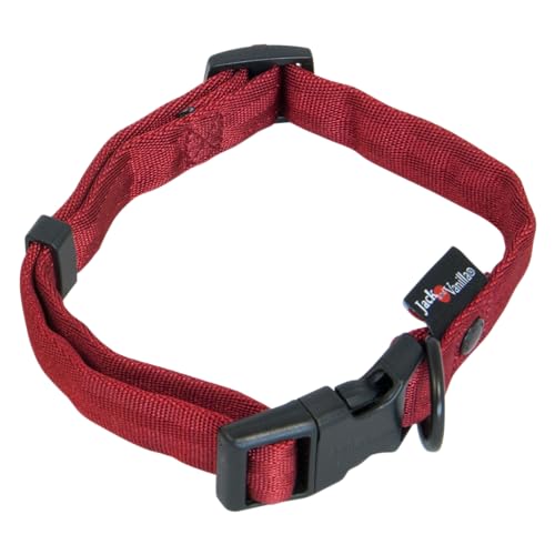 JACK AND VANILLA, Hundehalsband, Modell Comfort Tube Nylon, Farbe Rot, Größe 12 mm x 23-36 cm JACK AND VANILLA, Hundehalsband, Modell Comfort Tube Nylon, Farbe Rot, Größe 12 mm x 23-36 cm von JACK AND VANILLA