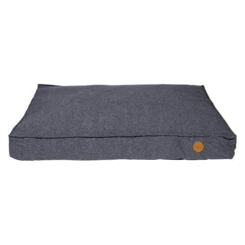 JACK AND VANILLA – JV Hampton Orthopädisches Hundebett – All-Comfort-Korb für Hunde mit fragilen Gelenken – Dunkelgrau, L, 100 x 70 x 15 cm von JACK AND VANILLA