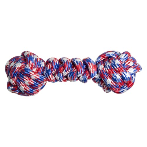 JACK AND VANILLA Seilhantel für Hunde, langlebiges und ausgewogenes Hundespielzeug, ideal zum Trainieren und Spielen, fördert die Zahnhygiene, 33 cm, attraktive Farbe von JACK AND VANILLA