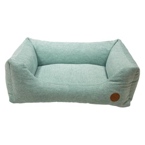JACK AND VANILLA, Haustiersofa mit optimalem Komfort, modernes und Elegantes Design, Abnehmbarer und waschbarer Bezug, langlebige Materialien, ideal für Hunde und Katzen, 80 x 60 cm, Minze von JACK AND VANILLA