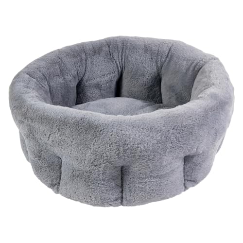 JACK AND VANILLA, Sehr bequemer Korb für Tiere, modernes und elegantes Design, strapazierfähiger Stoff, leicht und einfach zu tragen, ideal für drinnen und draußen, M 70 x 70 x 26 cm, hellgrau, Modell von JACK AND VANILLA
