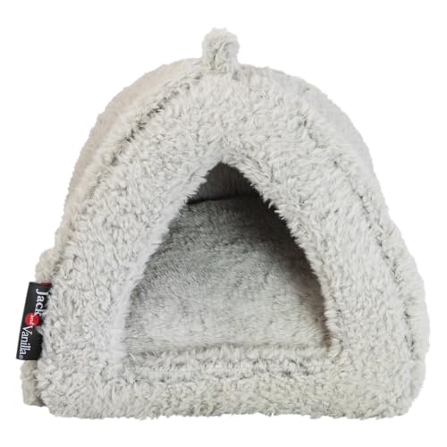 JACK AND VANILLA, Hundekorb, Muschel-Iglu-Modell, Muschelgrau, Größe 37 x 37 x 37 cm von JACK AND VANILLA