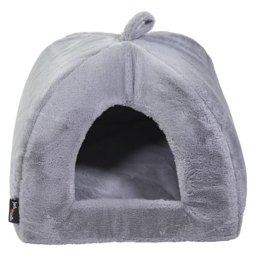 JACK AND VANILLA, Iglu, Hundekorb, Modell Softy, hellgrau, Größe S, 50 x 50 x 50 cm von JACK AND VANILLA