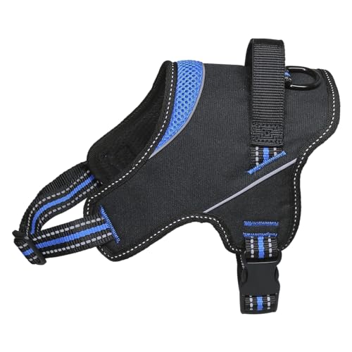 JACK AND VANILLA, weiches und atmungsaktives Komfortgeschirr für Hunde, individuelle Passform, Sicherheit mit reflektierenden Streifen, praktisches Design, blau, 55 cm, Außenmodell JACK AND VANILLA, weiches und atmungsaktives Komfortgeschirr für Hunde, individuelle Passform, Sicherheit mit reflektierenden Streifen, praktisches Design, blau, 55 cm, Außenmodell von JACK AND VANILLA
