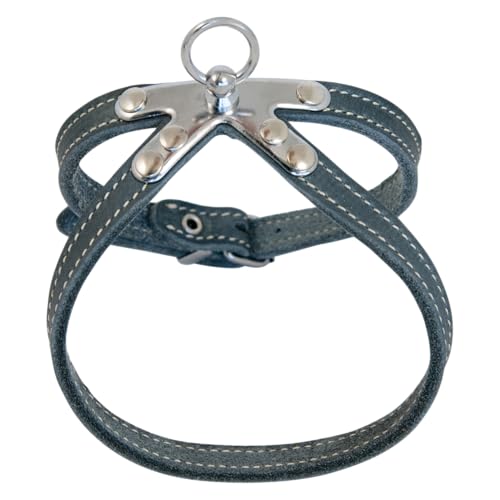 JACK AND VANILLA, Robustes graues Ledergeschirr für Tiere, individuelle Passform, verstärkte Sicherheit, pflegeleicht, Maße 10 x 35 cm, grau, Ledermodell JACK AND VANILLA, Robustes graues Ledergeschirr für Tiere, individuelle Passform, verstärkte Sicherheit, pflegeleicht, Maße 10 x 35 cm, grau, Ledermodell von JACK AND VANILLA