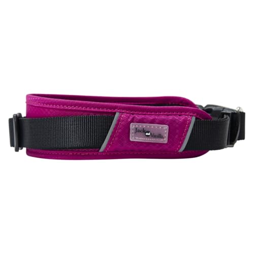 JACK AND VANILLA, Hundehalsband, Expeditionsmodell, Farbe Fuchsia, Größe 20 mm x 42 cm von JACK AND VANILLA