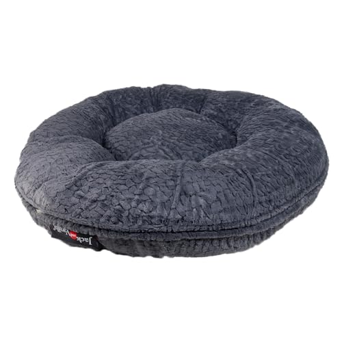JACK AND VANILLA, Hundekissen, Modell Puff Scale, Grau, Größe Ø 125 cm von JACK AND VANILLA