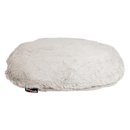 JACK AND VANILLA, Ovales Kissen für Hunde, Muschelmodell, Muschelgrau, Größe M, 75 x 50 cm von JACK AND VANILLA