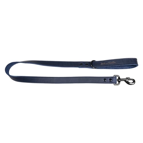 JACK AND VANILLA, Hundeleine, Black Label-Modell, Blaue Farbe, Größe 25 mm x 100 cm von JACK AND VANILLA