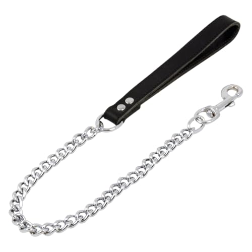 JACK AND VANILLA, Kettenleine für Hunde, Bull-Modell, Schwarze Farbe, Größe 20 mm x 70 cm von JACK AND VANILLA