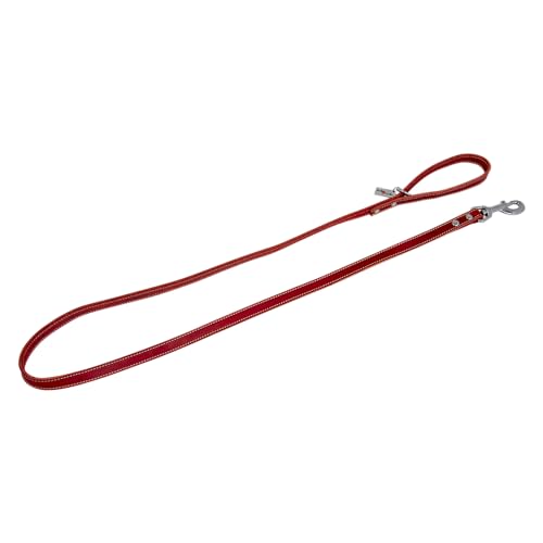 JACK AND VANILLA, Hundeleine, Modell aus geöltem Leder, rote Farbe, Größe 10 mm x 120 cm von JACK AND VANILLA