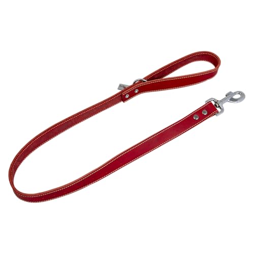 JACK AND VANILLA, Hundeleine, Modell aus geöltem Leder, rote Farbe, Größe 25 mm x 100 cm von JACK AND VANILLA