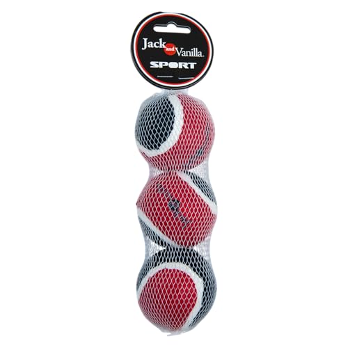 JACK AND VANILLA, Tennis, Hundespielzeug, Tennisball, 3er-Set, langlebig, Größe 6,3 cm, Balboa-Modell, schadet den Zähnen Nicht, im Freien, am Strand, für alle Hunderassen JACK AND VANILLA, Tennis, Hundespielzeug, Tennisball, 3er-Set, langlebig, Größe 6,3 cm, Balboa-Modell, schadet den Zähnen Nicht, im Freien, am Strand, für alle Hunderassen von JACK AND VANILLA