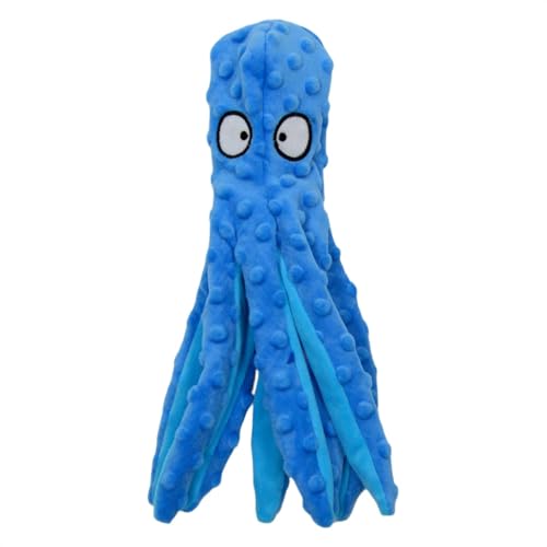 JACK AND VANILLA, Hundespielzeug aus Plüsch, Octopus, 32 cm, blau, stimuliert das Spiel, weich und langlebig, mit integriertem Quietscher, maschinenwaschbar, ideal für mittelgroße Hunde, Modell Bubble JACK AND VANILLA, Hundespielzeug aus Plüsch, Octopus, 32 cm, blau, stimuliert das Spiel, weich und langlebig, mit integriertem Quietscher, maschinenwaschbar, ideal für mittelgroße Hunde, Modell Bubble von JACK AND VANILLA