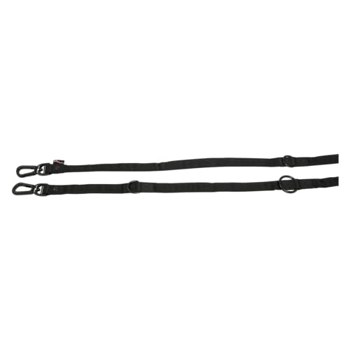 JACK AND VANILLA, Hundetrainingsleine, Komfortschlauchmodell, Nylon, Schwarze Farbe, Größe 20 mm x 200 cm von JACK AND VANILLA